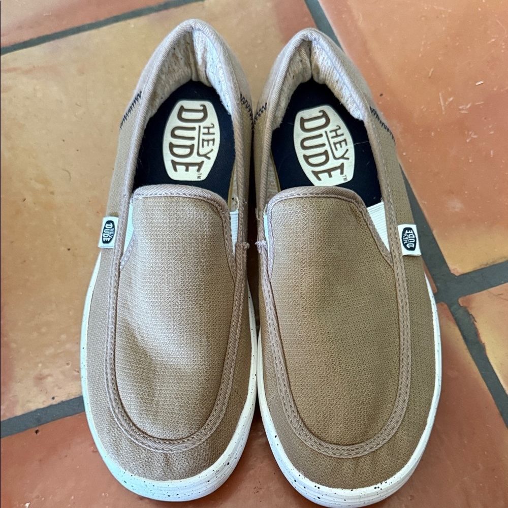 Hey Dude Men's Brown Slip-On Loafers Sunapee M Sport mesh